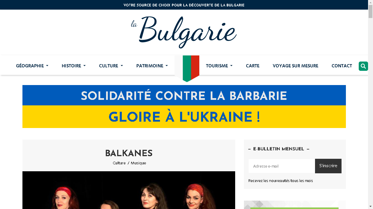 Capture d'écran de http://la-bulgarie.fr/